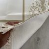 Tapis de prière satiné avec motifs fleuri en jacquard