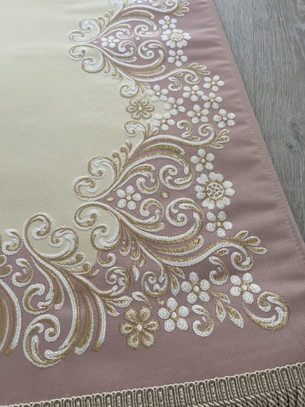 Tapis de prière satiné avec arabesque