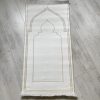 Tapis de prière enfant velours crème