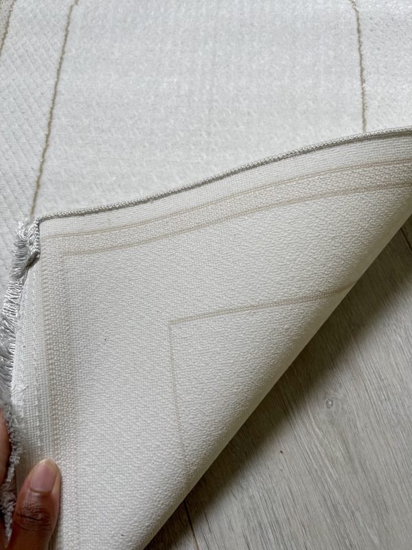 Tapis de prière enfant velours crème