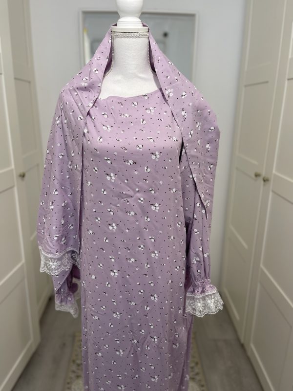 Robe de prière artisanale en viscose avec voile intégré