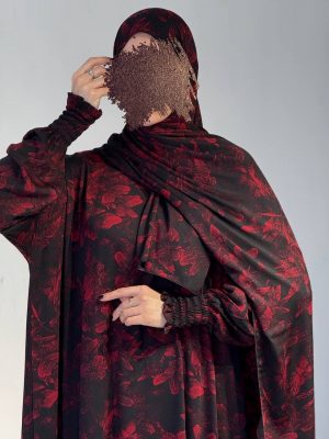 Robe de maison - Robe de priere noire et rouge