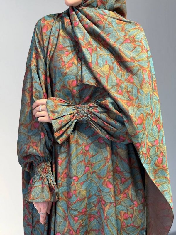 Robe de maison - Robe de priere bleu canard